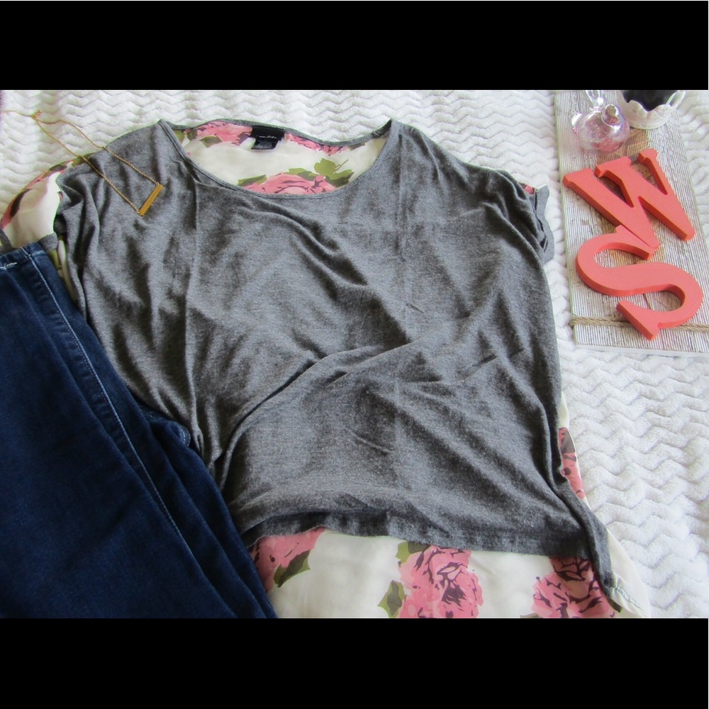 Rue21 Sheer Back Top With Open Back